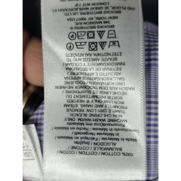 Men's Button-Down Dress/Casual‎ Long Sleeve Brooks Brothers Shirt Size Medium - Picture 6 of 6